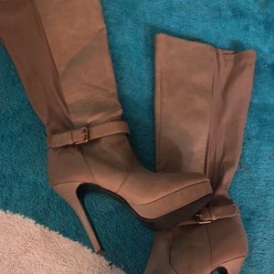 Tan Platform Boots